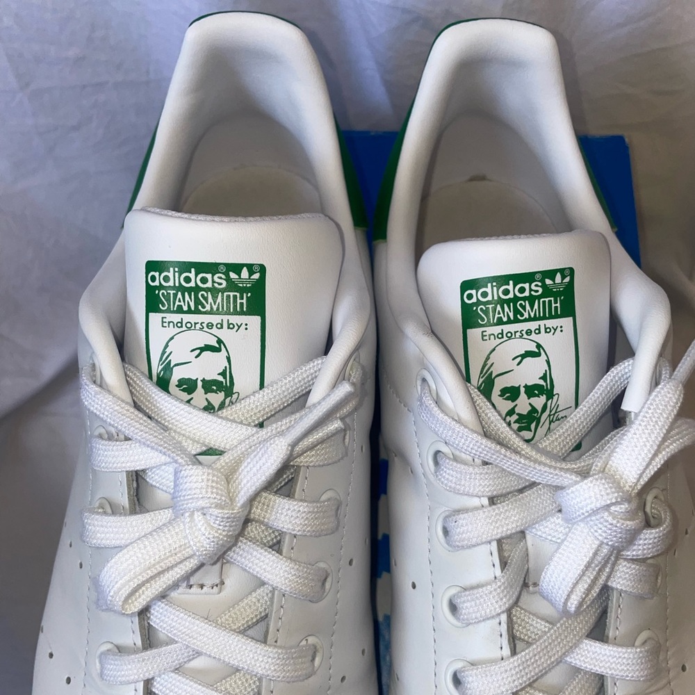ADIDAS Stan Smith Green White Leather Men Size 10 Excellent Condition.